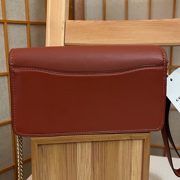 Coach Tabby Crossbody Wristlet Brass/Rust NWT - Picture 8 of 17